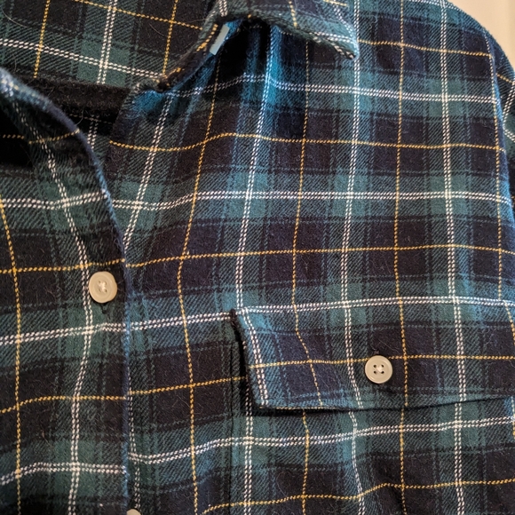 Old Navy Plaid Boyfriend Shirt Large Petite - Picture 2 of 4